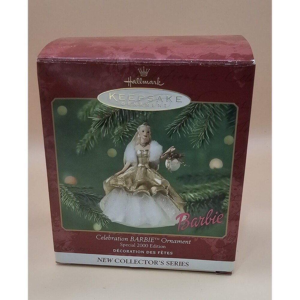 Hallmark Celebration Barbie Keepsake Ornament 2000 Edition In Box Christmas